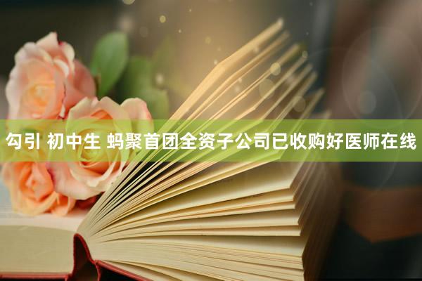 勾引 初中生 蚂聚首团全资子公司已收购好医师在线