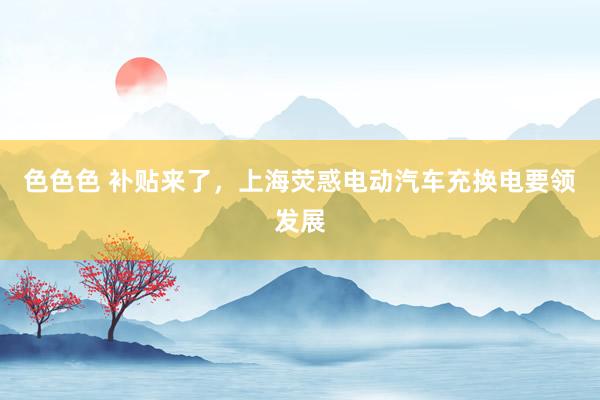色色色 补贴来了，上海荧惑电动汽车充换电要领发展