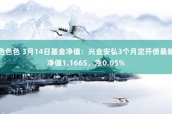 色色色 3月14日基金净值：兴业安弘3个月定开债最新净值1.1665，涨0.05%