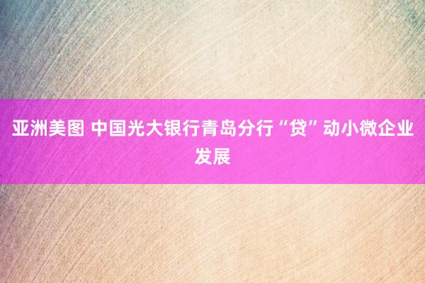亚洲美图 中国光大银行青岛分行“贷”动小微企业发展