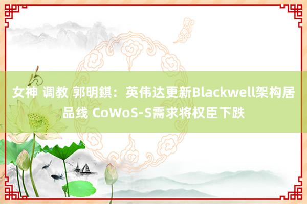 女神 调教 郭明錤：英伟达更新Blackwell架构居品线 CoWoS-S需求将权臣下跌