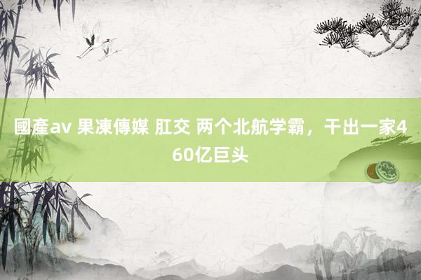 國產av 果凍傳媒 肛交 两个北航学霸，干出一家460亿巨头