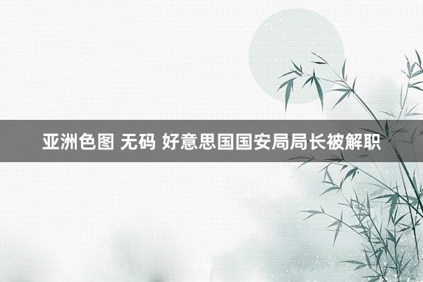 亚洲色图 无码 好意思国国安局局长被解职
