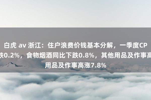 白虎 av 浙江：住户浪费价钱基本分解，一季度CPI同比下跌0.2%，食物烟酒同比下跌0.8%，其他用品及作事高涨7.8%