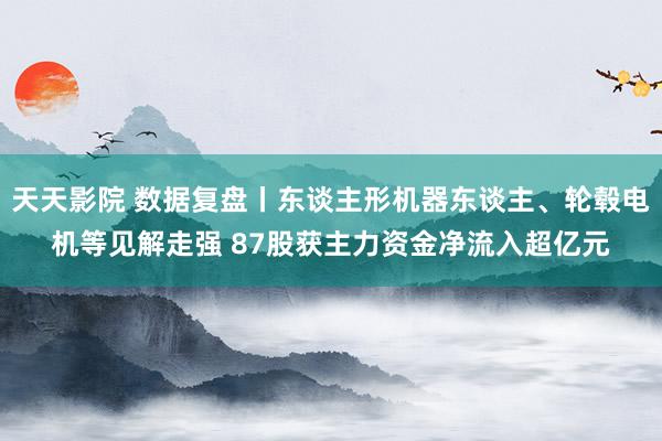 天天影院 数据复盘丨东谈主形机器东谈主、轮毂电机等见解走强 87股获主力资金净流入超亿元